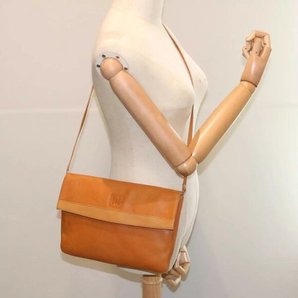 GIVENCHY Shoulder Bag Leather Brown Auth